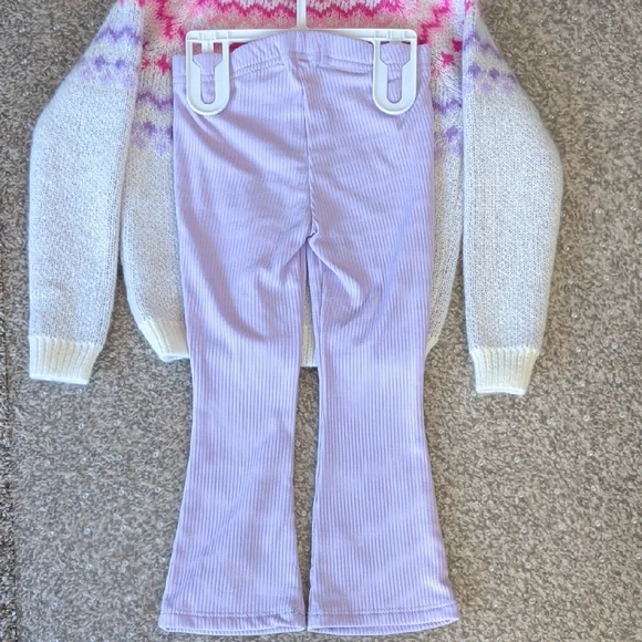 btween Cream Sweater with Pink and Purple Pattern - Picture 9 of 10